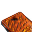 Orange Amber Rectangular Reflectors for Driveway Gate Fence Post Trailers