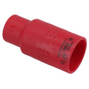 1/2in drive VDE Insulated Shallow Metric Socket 6 Sided Single Hex 1000 V