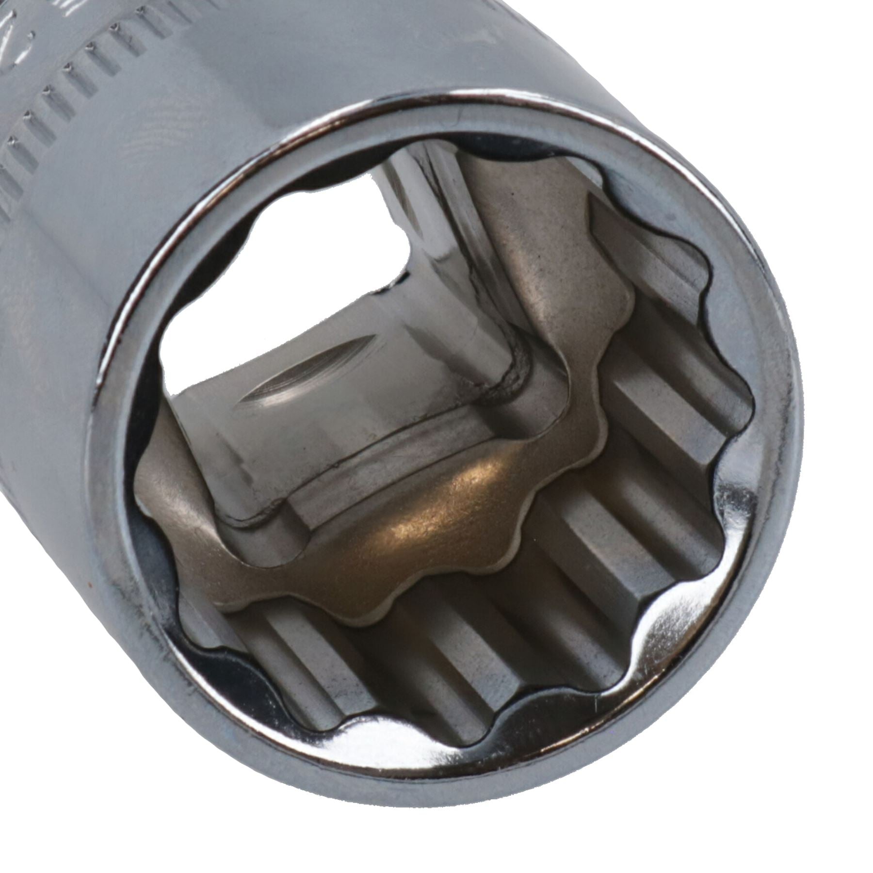 1/2in Drive Shallow Metric MM Socket 12 Sided Bi-Hex with Knurled Ring