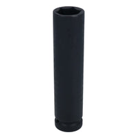 Extra Deep Long Metric MM Impact Socket 1/2" Drive 6 Sided Single Hex