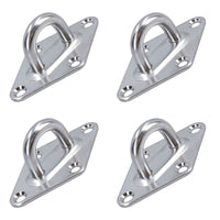 6mm Diamond Eye Plate Tie Down Anchor Ring Stainless Steel A2