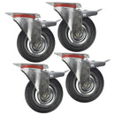 3” 4” 5” 6” Swivel Castors with Brakes Rubber Steel Caster Wheels Trolley