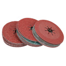 115mm Fibre Sanding Discs Mixed Grit 24 36 60 for 4-1/2” Grinders Rust Removal