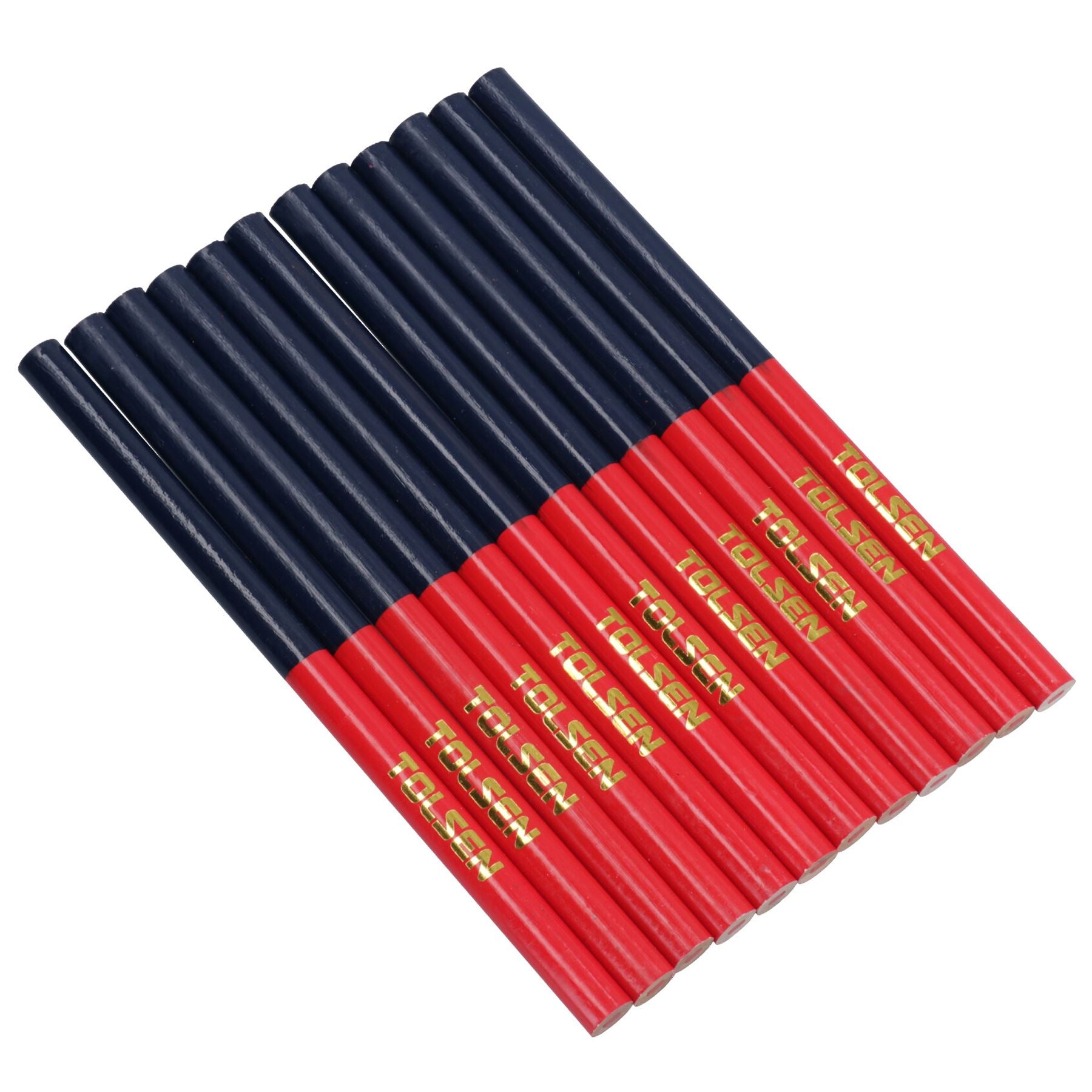 Carpenters Bi Colour Pencils Red Blue Woodwork Builders Joiners Oval 12PK DIY