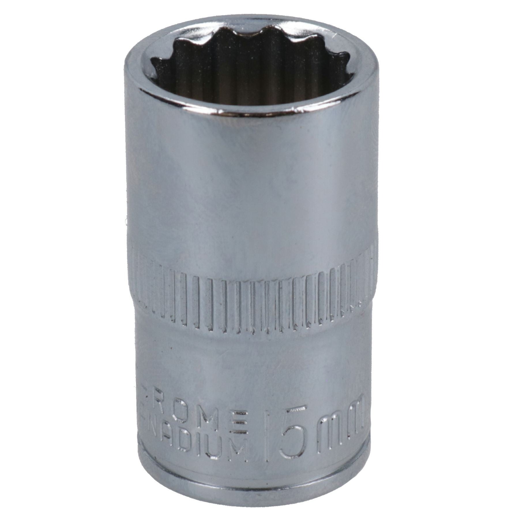 1/2in Drive Shallow Metric MM Socket 12 Sided Bi-Hex with Knurled Ring