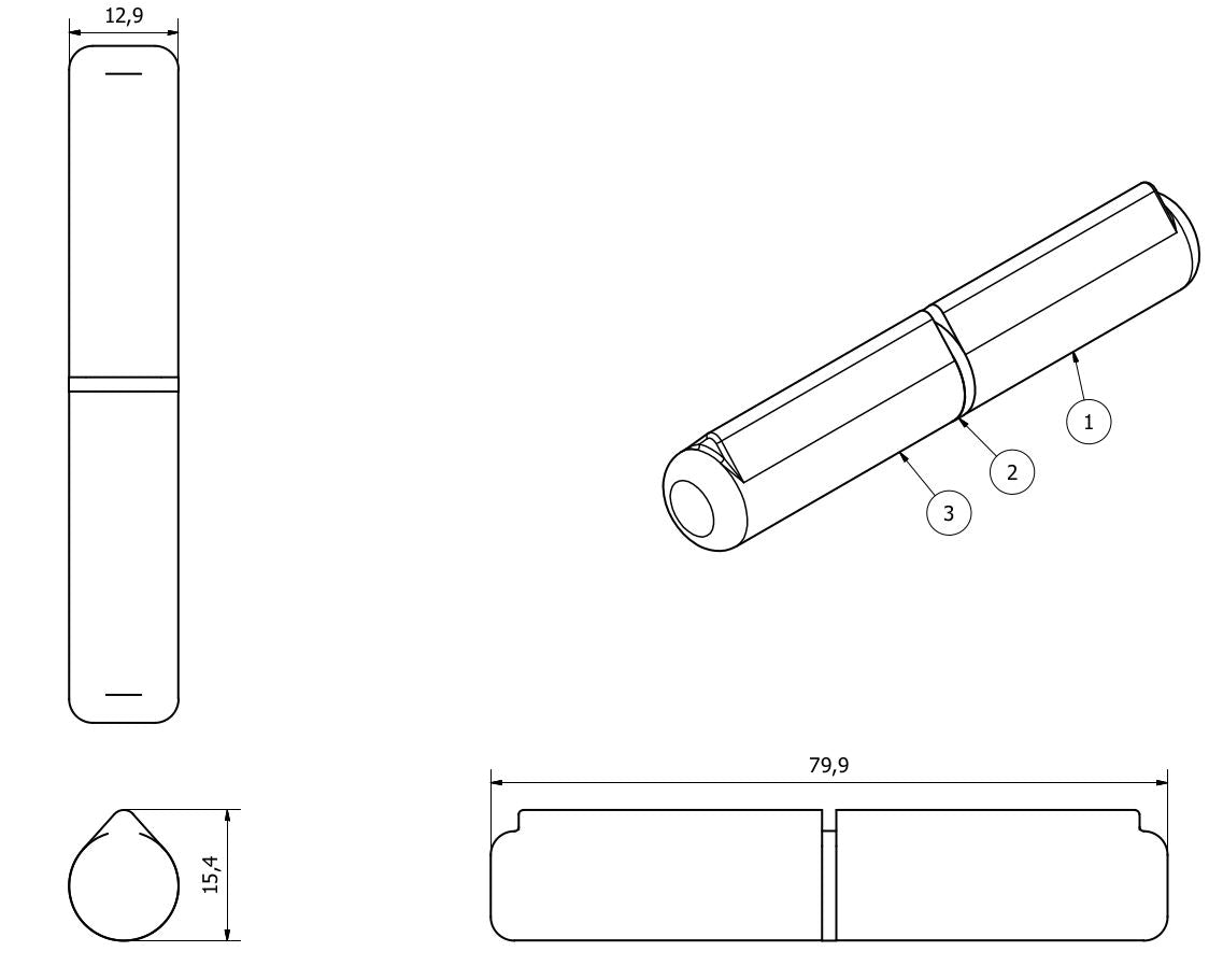 Lift Off Bullet Hinge Weld On Brass Bush 13x80mm Heavy Duty Industrial Quality