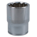 1/2in Drive Shallow Metric MM Socket 12 Sided Bi-Hex with Knurled Ring