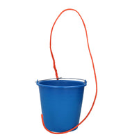 High Grade Semi-flexible Plastic Bucket 10L with Spliced 1.5m Rope Boat Yacht