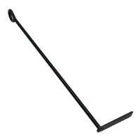 L Ash Rake Scraper, Shovel & Gloves Wood Burner Fire Coal Steel Metal Black