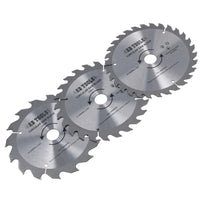 3pc 150mm TCT Circular Saw Blades 16/24/30 TPI & Adapter Rings Reducer TE866