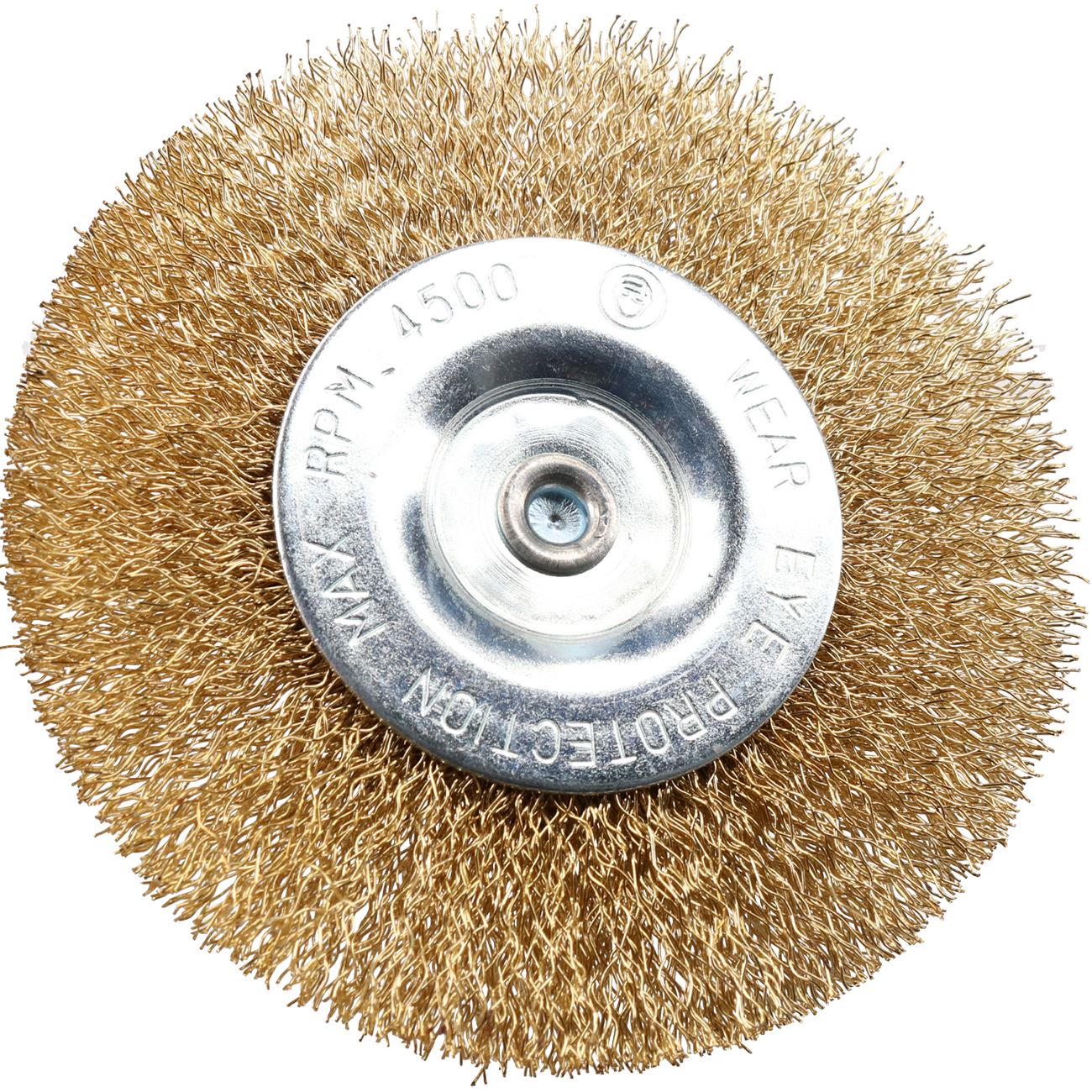 50 / 100mm Wide Flat Steel Wire Brush for Drills Brass Coated Rust Paint Remover