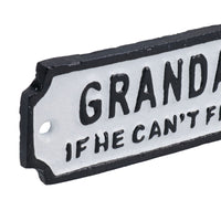 Grandads Shed Cast Iron Sign Plaque Door Wall House Gate Garage Workshop