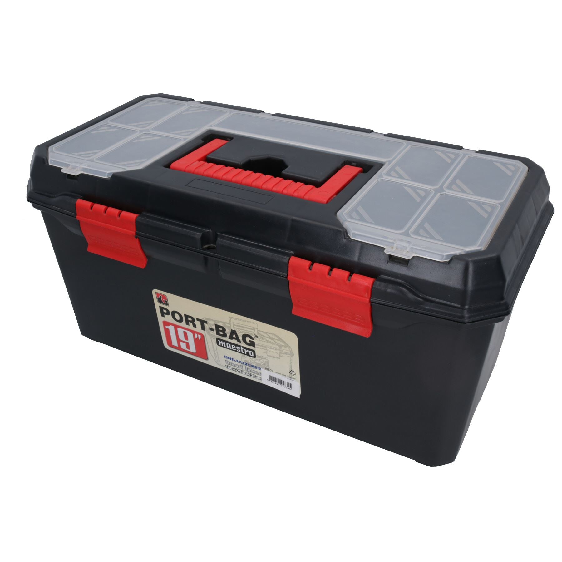 19" Maestro Toolbox with Handle / Holdall / Plastic Box / DIY Storage Box