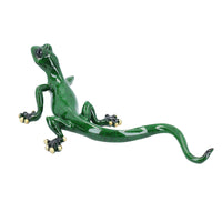 Green Gecko Lizard Resin Wall Shed Sculpture Statue Ornament House Medium