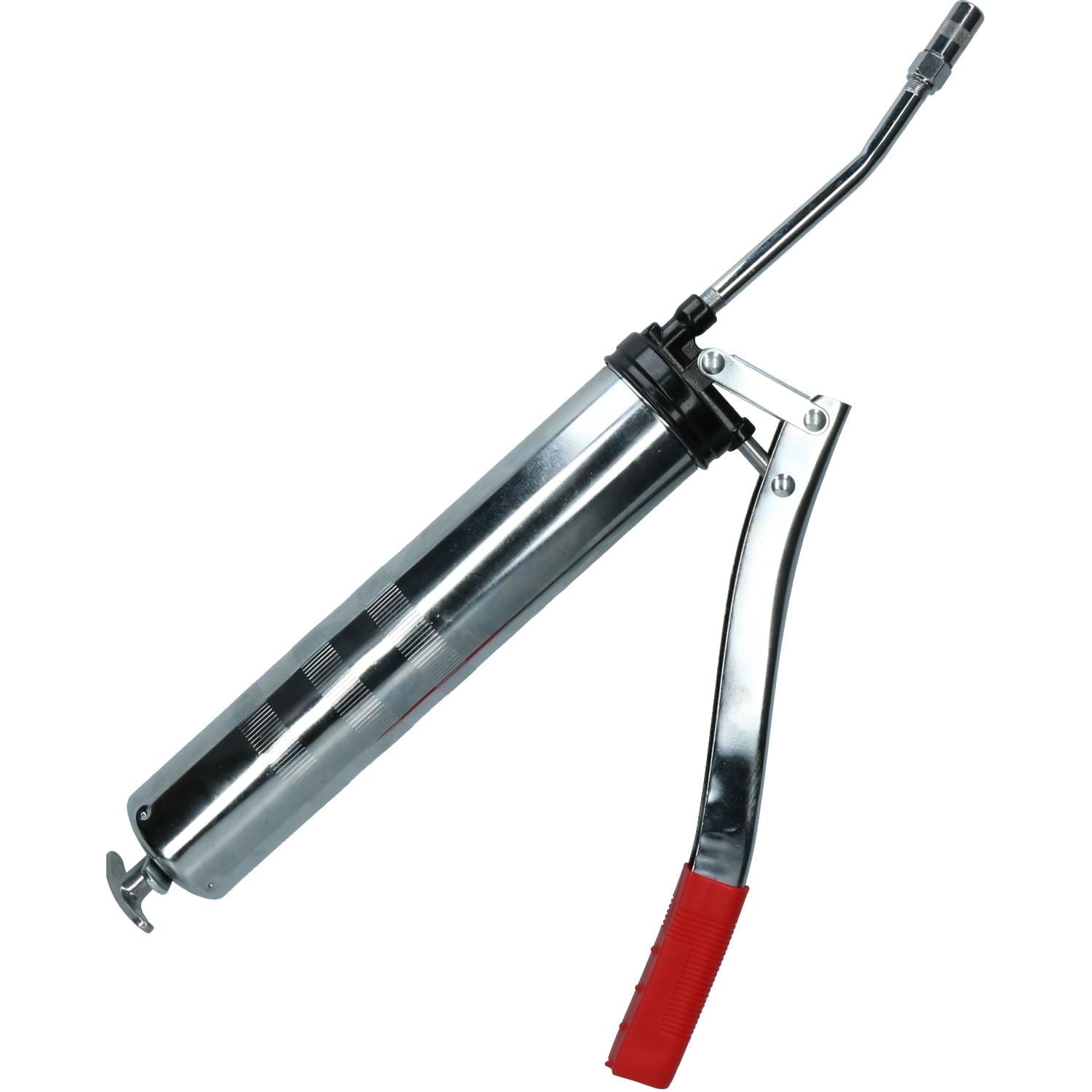 Hand Held Lever Style Grease Gun with Flexible and Fixed Nozzle 140z Capacity