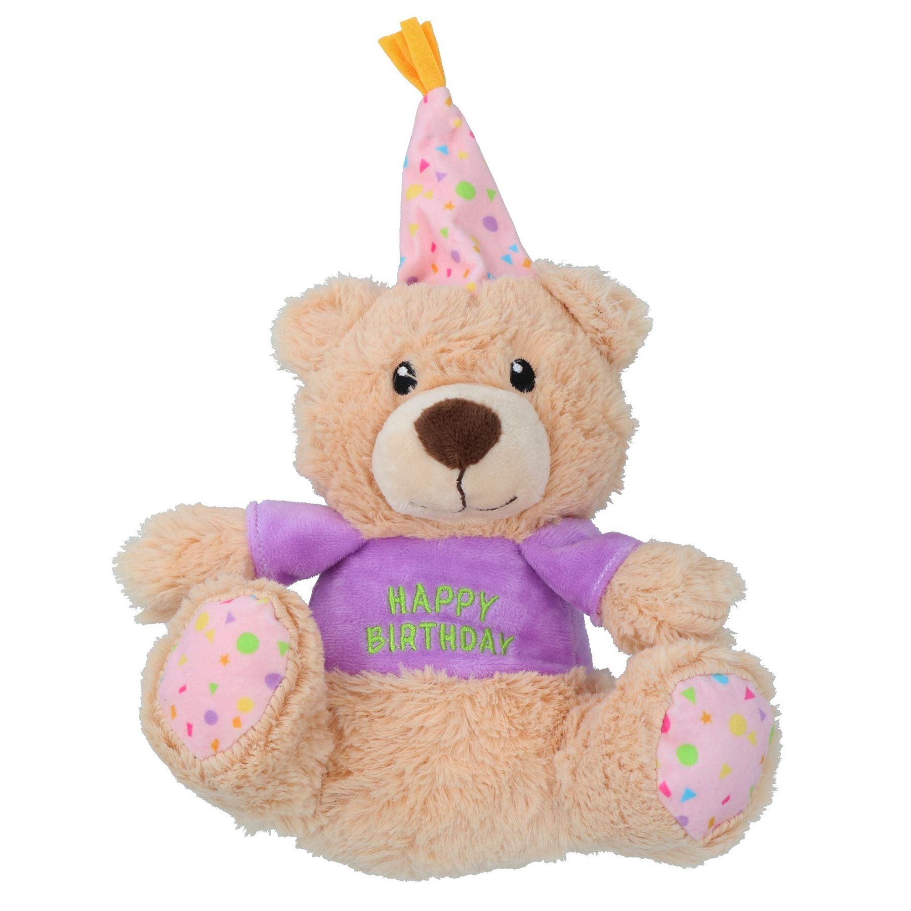 Super Soft Plush Squeaky Birthday Bear Dog Puppy Happy Birthday Gift