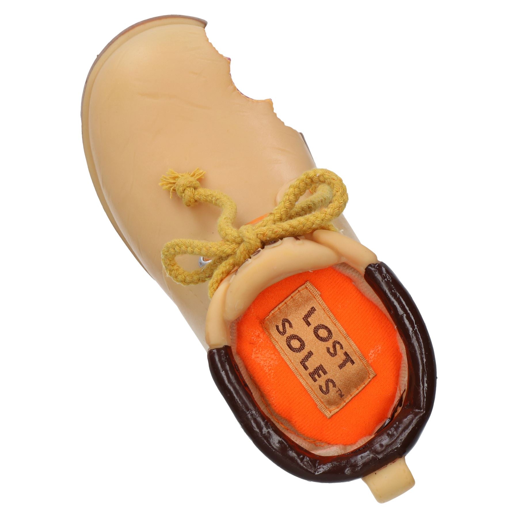 Vinyl Lost Soles Work Boot  Dog Toy With Squeak 20cm/8"