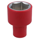 1/2in drive VDE Insulated Shallow Metric Socket 6 Sided Single Hex 1000 V