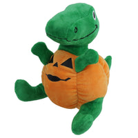 Dog Puppy Small Halloween Gift Plush Comfort Squeaky Dinosaur In Pumpkin Toy