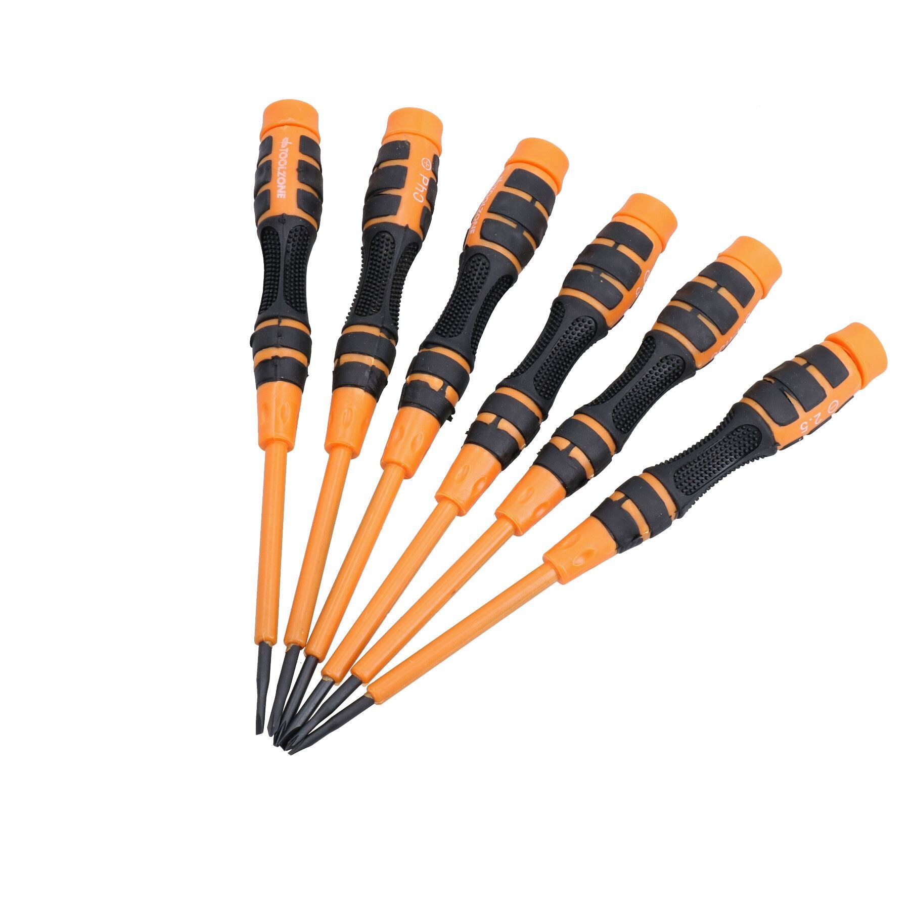 6pc Precision Screwdriver Set Slotted Phillips 2 - 3mm PH00 - PH1 Carbon Steel