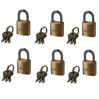 Brass Padlocks Heavy Duty Security Lock Chain Shed Garage Shackle 3 Keys