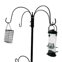 Outdoor Garden Wild Bird Feeding Station Holder with Hanging Feeders Bathing