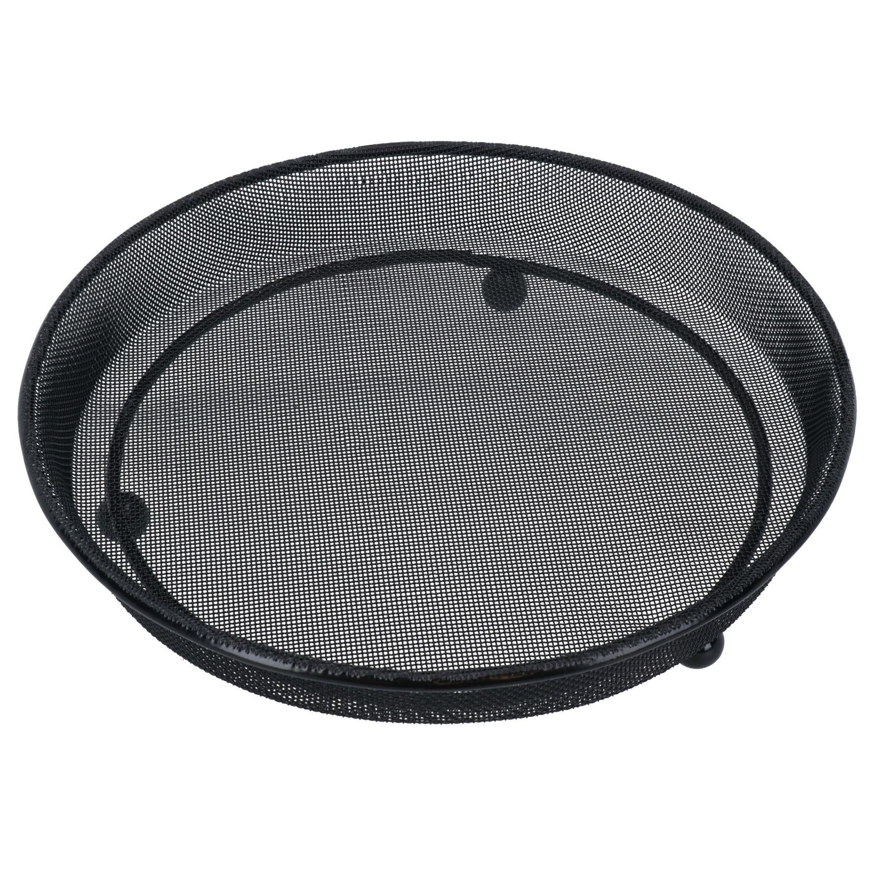 Heavy Duty Black Mesh Metal Ground Wild Bird Feeder Feeding Tray 22cm