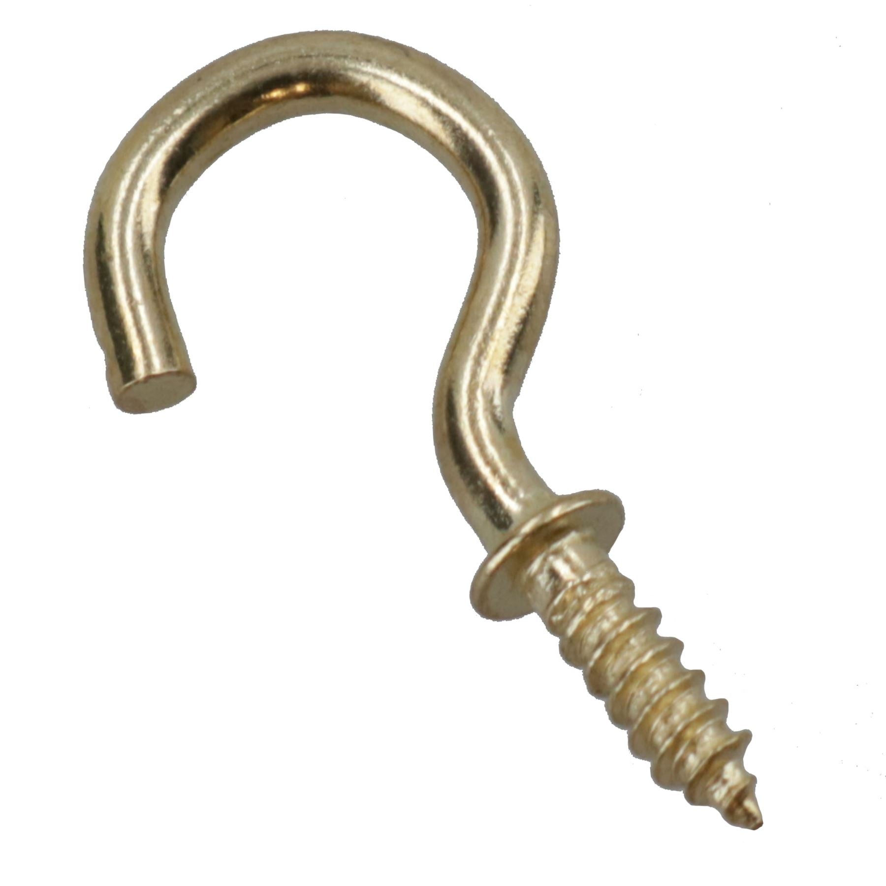 Shouldered Screw Hooks Fasteners Hanger Brass Plated 8mm Dia 16mm Length