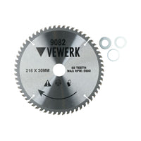 216mm x 30mm TCT Tungsten Carbide Tipped Circular Saw Blades 60 Teeth