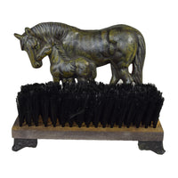 Horse Mare & Foal Door Stop Shoe Welly Boot Brush Scrub Muck Mud Scraper