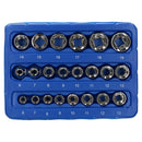 1/4" And 3/8" Drive Metric MM Shallow Super Lock Socket Set 6mm - 19mm 22pc