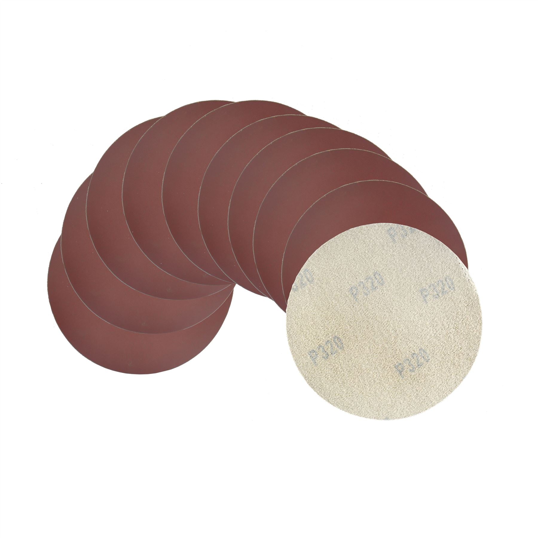 Hook/Loop Sanding Abrasive Discs Orbital Palm Sander 10PK 180mm P320 SIL353