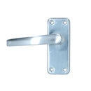 Aluminium Lever Lock Door Handle Handles 100mm x 40mm With Spindle + Fixings