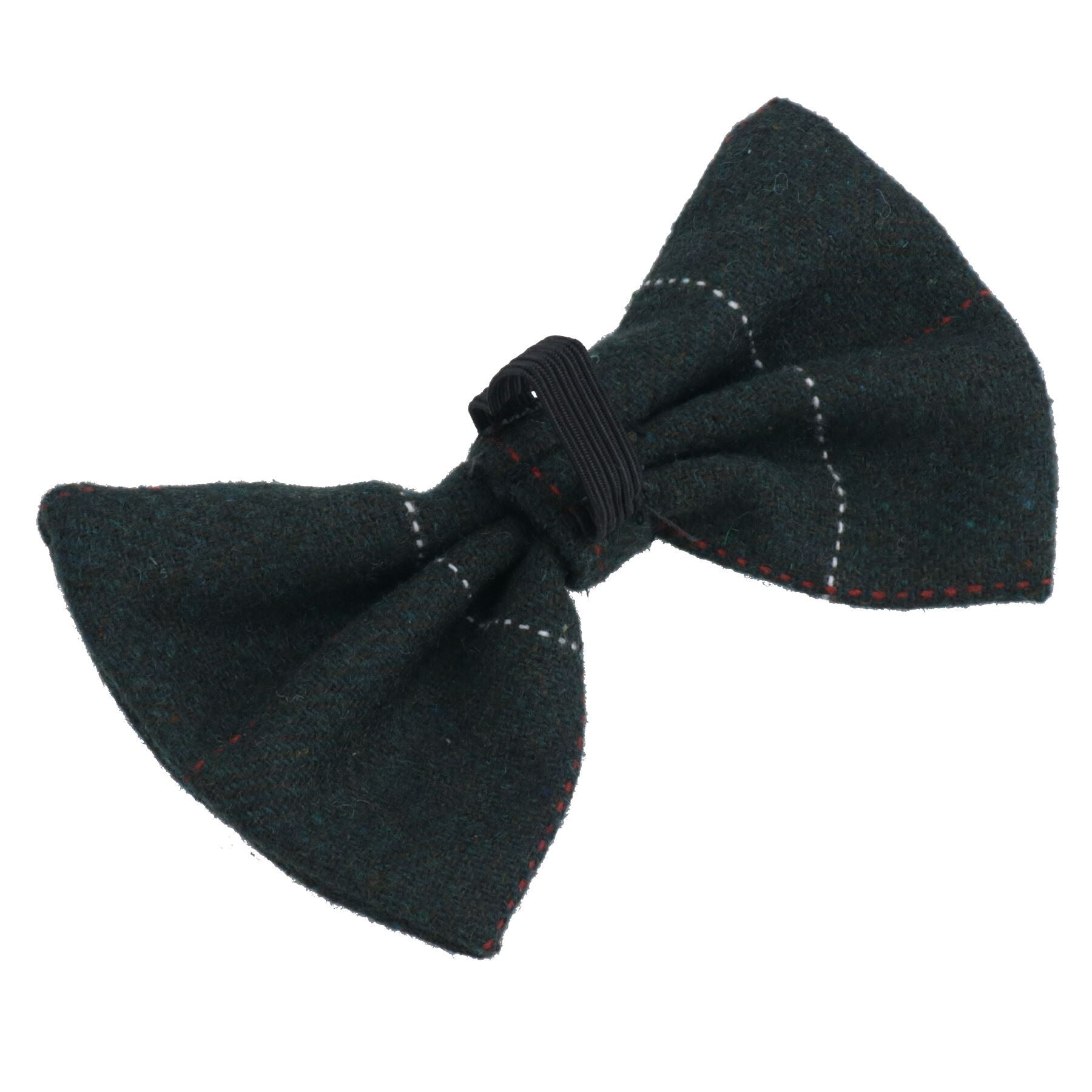 One Size Stylish Green Tweed Dog Bow Tie For Fashionable Dogs With Collar Loop