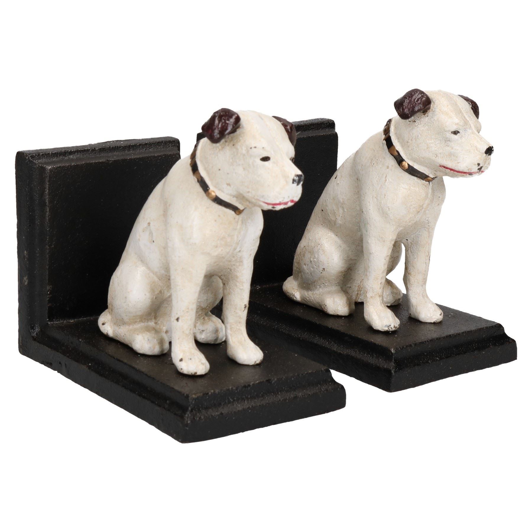 HMV Nipper Dog Bookends Ornament Figurine Cast Iron Book Ends Stand Holder