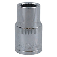 1/2in Drive Shallow Metric MM Socket 12 Sided Bi-Hex with Knurled Ring