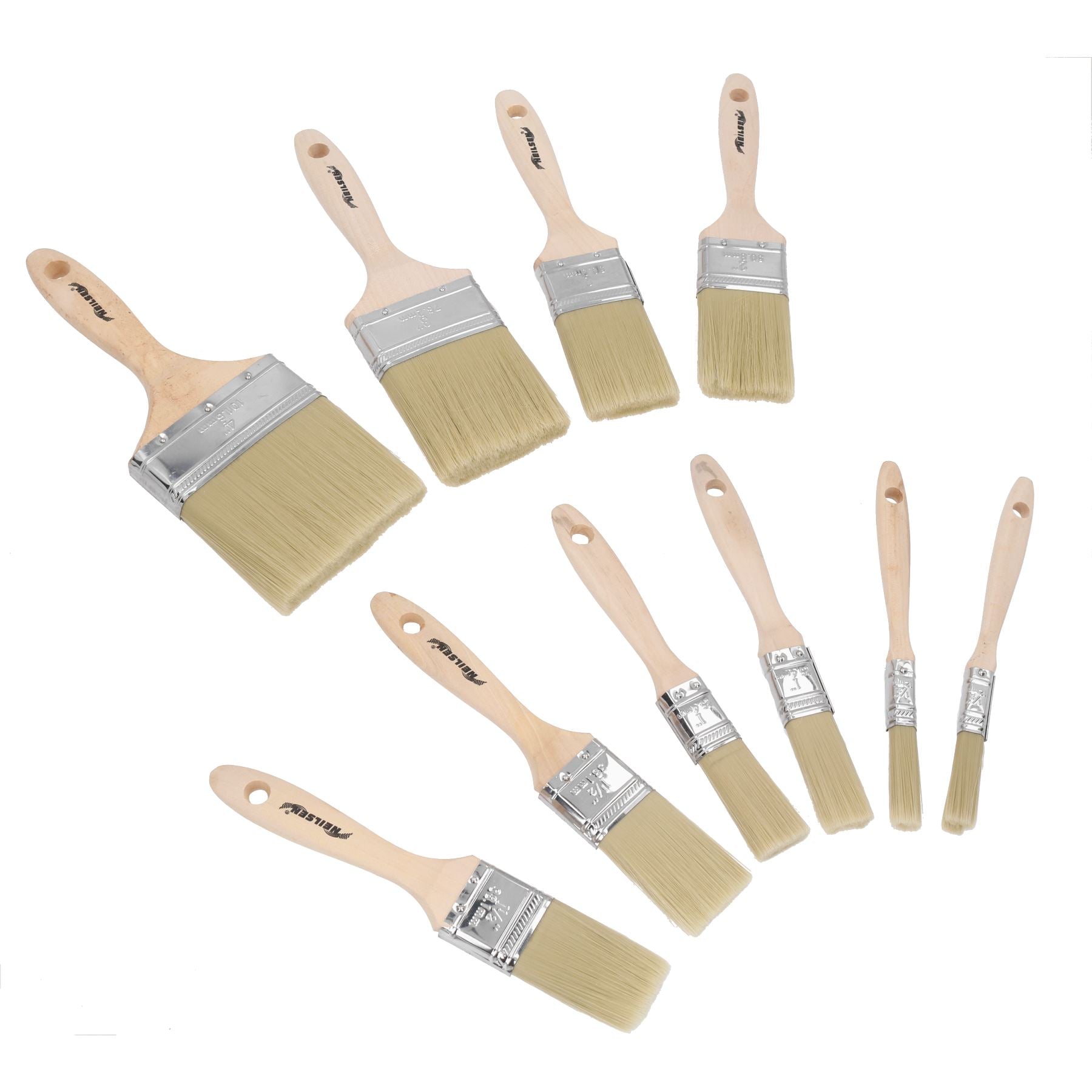 Painting Paint Brush Set For Painting + Decorating 13mm – 100mm Brushes