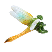 Green / Red Wall Mount Dragonflies Resin Shed Sculpture Statue House Garden