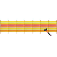 8 Pole Windbreak Beach Shelter 1.5m by 4.6m Screen Privacy Yellow Stripe