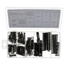 114pc Compression Spring Extension Tension Extended Springs Coil Black Finish