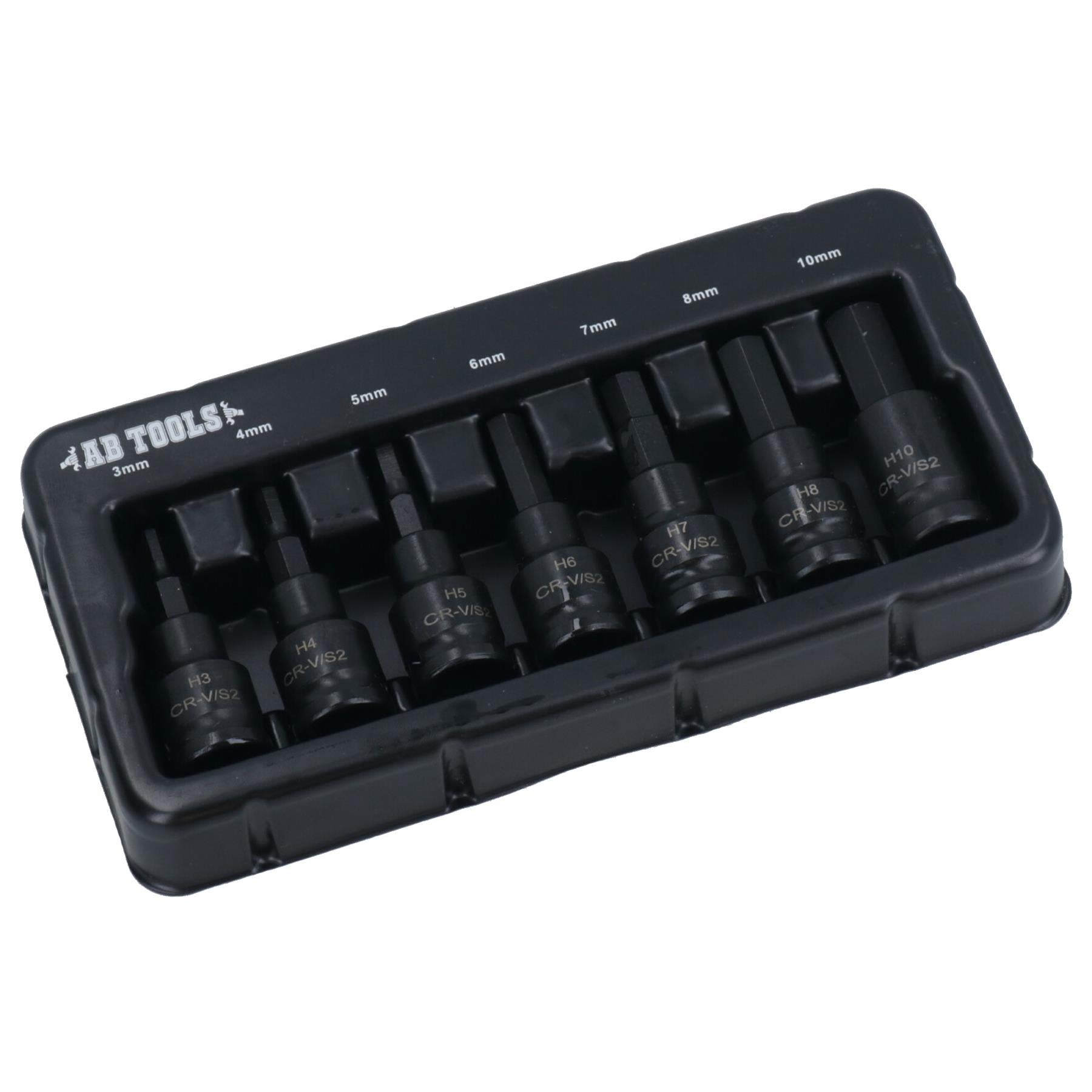 Metric Hex Allen Key Sockets 3/8” Drive Impacted Short Stubby 3mm – 10mm 7pc