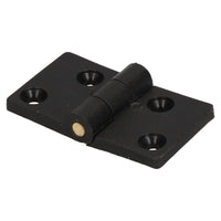 Black Reinforced Nylon Plastic Hinge 38x67mm Italian Made Industrial Quality