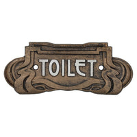 Art Nouveau Toilet Cast Iron Sign Plaque Door Wall Cafe Shop Pub Hotel Bar