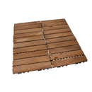 Hardwood Decking Non Slip Tiles Wooden Garden Flooring Quick Click Fitment