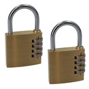 50mm Brass Combination Padlock Lock Security Shed Garage Door Luggage