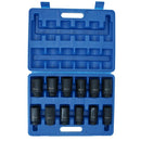 1/2in Drive Deep Metric Impact Impacted Socket Set 12 Sided 25mm – 36mm 12pc