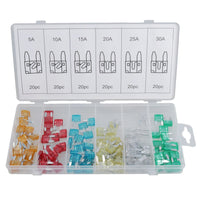 Mini Car Blade Fuse Set Automotive Blade Fuses 5 10 15 20 25 30 Amp 120pc