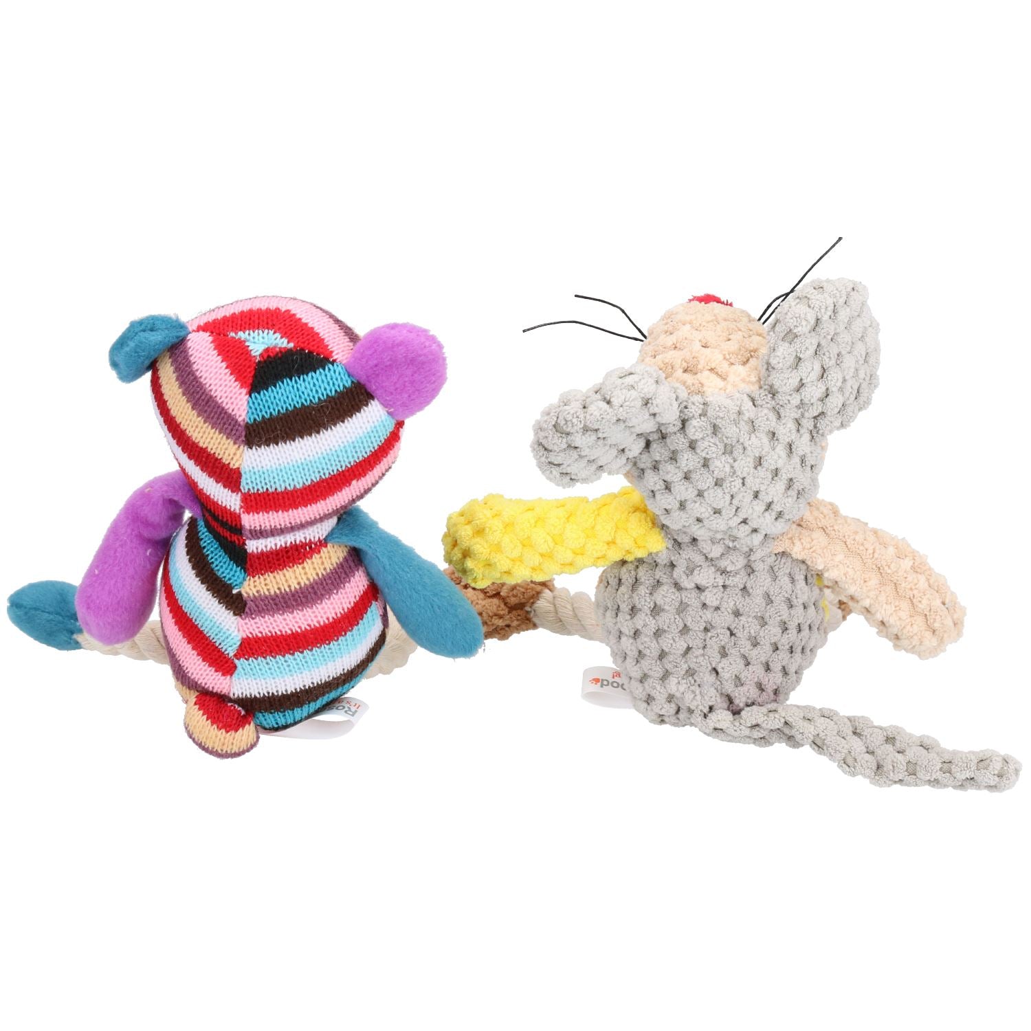 Mister Tilly Teddy & Molly Mouse Dog Toy With Squeak 23cm & 20cm