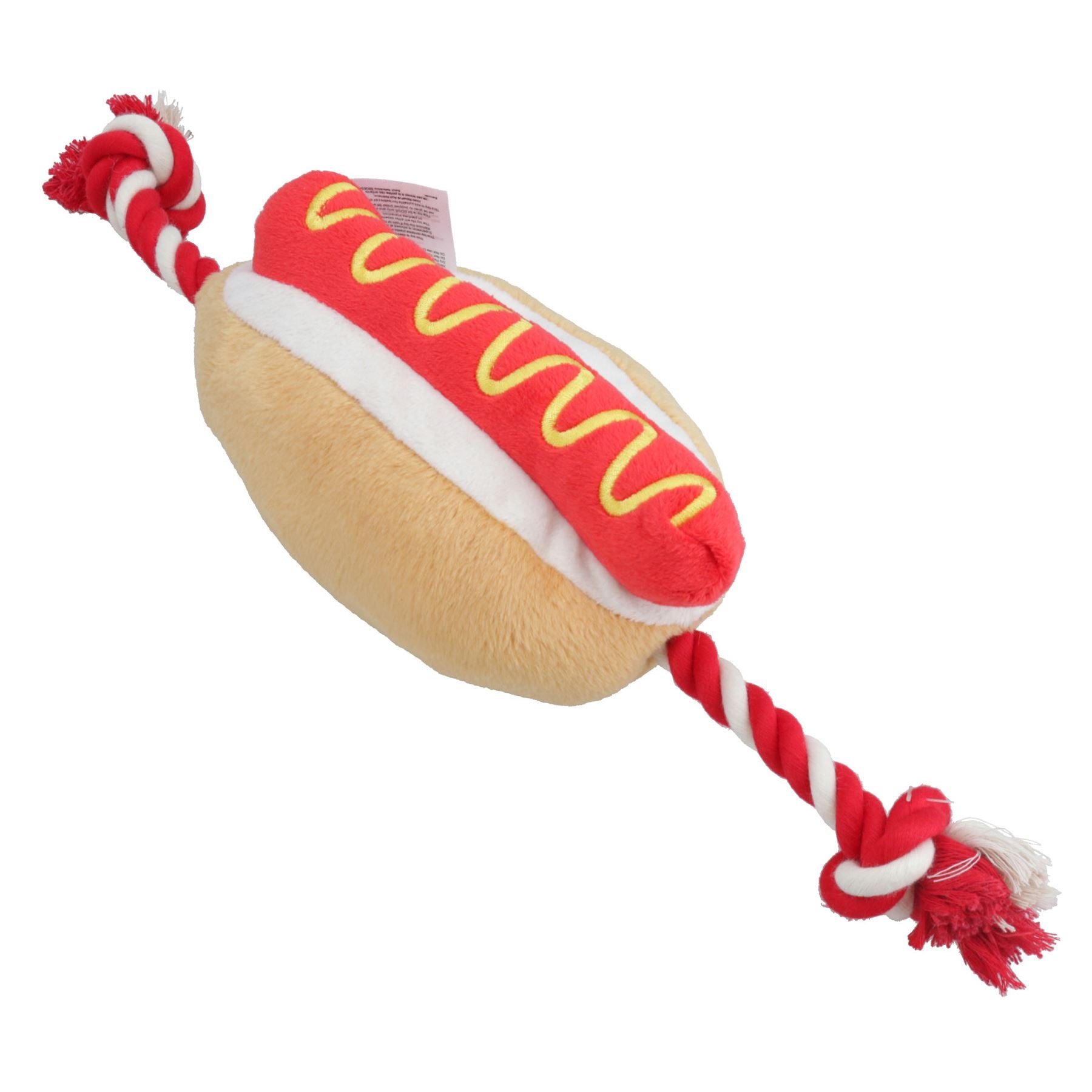 Dog Puppy Gift Hot Dog Food Themed Soft Plush Squeaky Toy Present