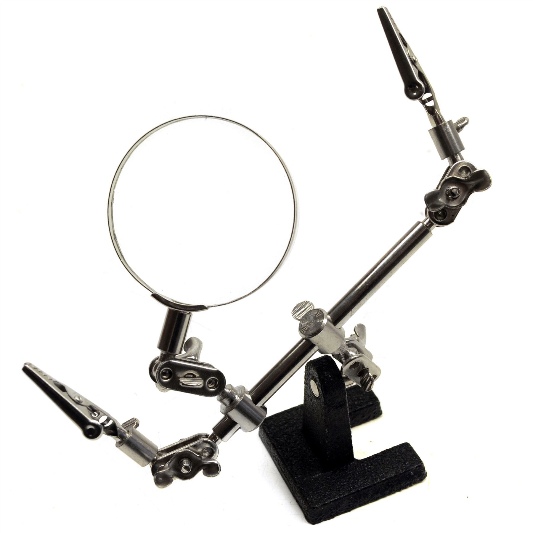 Third Helping Hands Free Magnifier Magnifying Glass Clamp Soldering Iron TE171